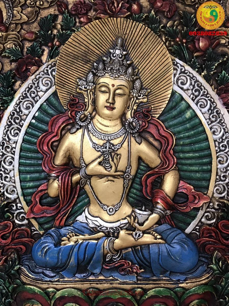 Tranh Thangka Kiểu cổ 3D Kim Cang Tát Đỏa - HẾT HÀNG